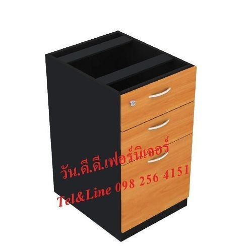 4DW763  ตู้เสริมข้างแบบตั้งพื้น 3 ลิ้นชัก ขนาดกว้าง 400X ลึก 600 สูง 750 มม.