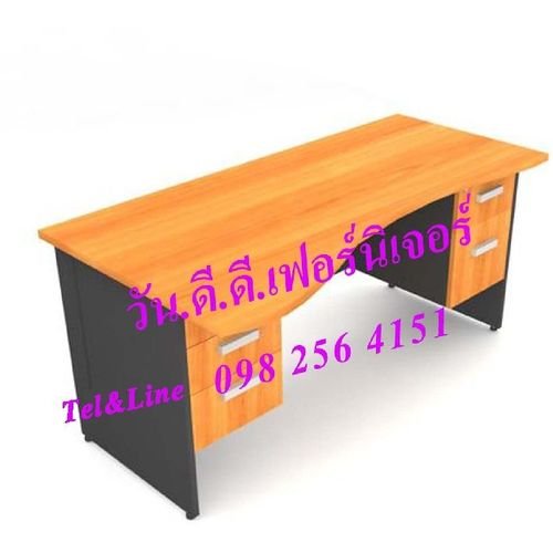 2D1632-โต๊ะทำงานชนิด 2 ลิ้นชักและ 3 ลิ้นชัก ขนาดกว้าง 1600 X ลึก 800 X สูง 750 มม.