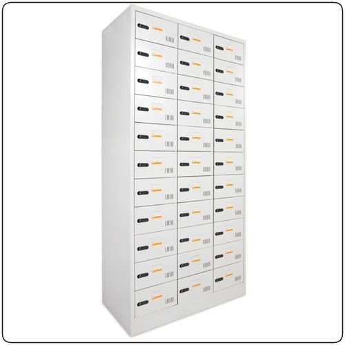 LK33 CL ตู้ล็อคเกอร์ 33ช่อง ประตูเจาะช่องพร้อมกุญแจล็อคและระบบล็อค 4 รหัสเลข