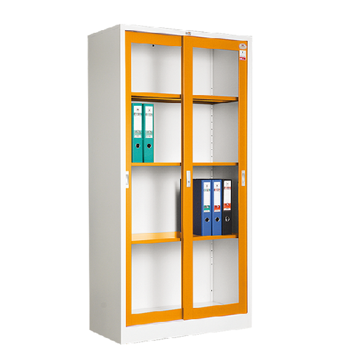 SG72 G-บานเลื่อนกระจกสูง-สีเขียว-สีแดง-สีน้ำเงิน-สีเทาสลับ-สีส้ม