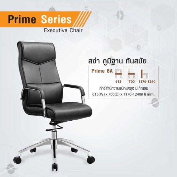 E4 C เก้าอี้พนักพิงต่ำ 640(W) x 720(D) x 1015-1075(H) mm. - Image 6