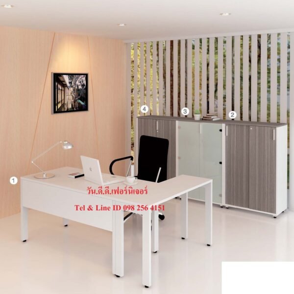 5D1200 โต๊ะทำงาน(DESK) โต๊ะทำงานโล่งขนาดกว้าง 1200 X ลึก 600 X สูง 750 มม. - Image 4