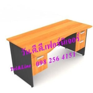 2D1632-โต๊ะทำงานชนิด 2 ลิ้นชักและ 3 ลิ้นชัก ขนาดกว้าง 1600 X ลึก 800 X สูง 750 มม.