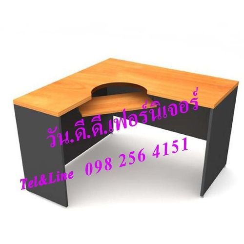 2DC1650-โต๊ะทำงาน L- Shape พร้อมถาดคีย์บอร์ด ขนาดกว้าง 1650 X ลึก 1200X สูง 750 มม.