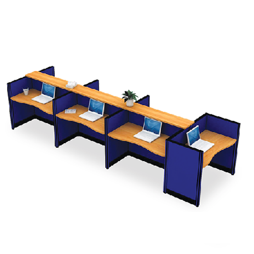 ชุด work station 7 ที่นั่ง(Top wave) / MT-WA026R