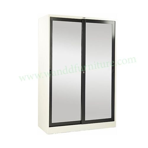 **92.ตู้เอกสาร2บานเปิด(กระจกเงา) มือจับฝัง