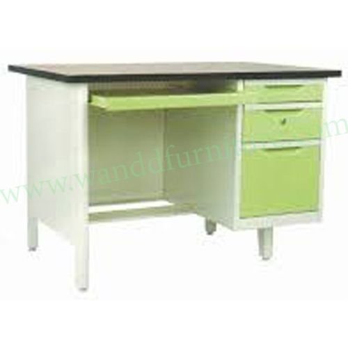 7.โต๊ะคอมพิวเตอร์เหล็ก(หน้าเมลามีน 3 ฟุต)