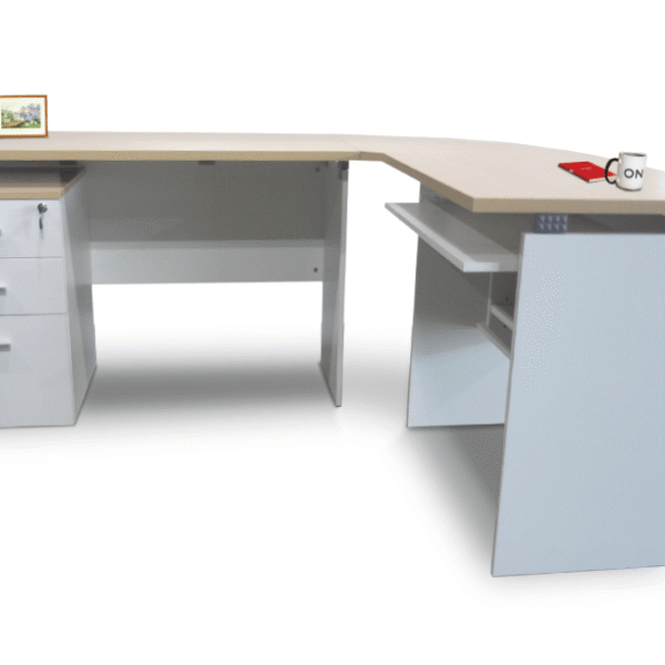 EU-324 โต๊ะทำงาน โต๊ะคอมพิวเตอร์ ICON-P จำนวน 1 pcs. ขนาด W145,185xD60xH75 cm.