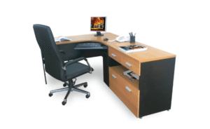 EU-326 โต๊ะทำงาน BELLA รุ่น BELLA-150 (L,R) โต๊ะทำงาน + BELLA-90 ตู้เอนกประสงค์