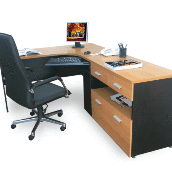 EU-326 โต๊ะทำงาน BELLA รุ่น BELLA-150 (L,R) โต๊ะทำงาน + BELLA-90 ตู้เอนกประสงค์