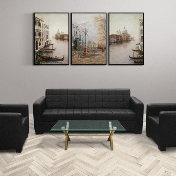 PHOTO โซฟา เก๋ด้วยลายตารางทั่งที่นั่ง และที่พิง ขนาด 1 Seat / 3 Seat